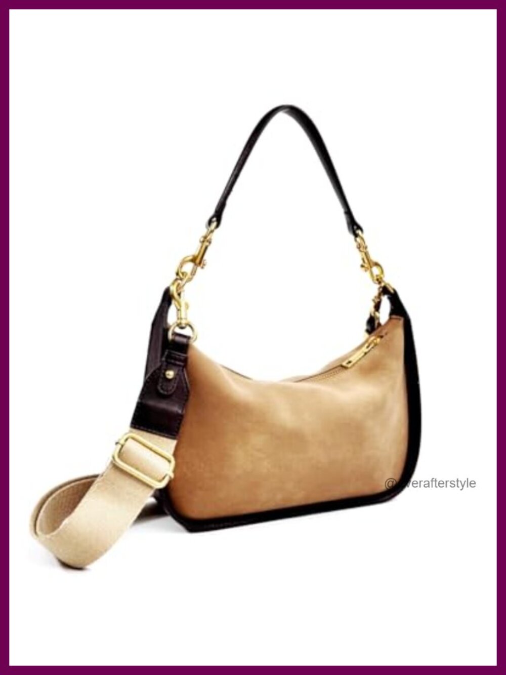 Suede Crossbody Bag Small Shoulder Purse Adjustable Strap